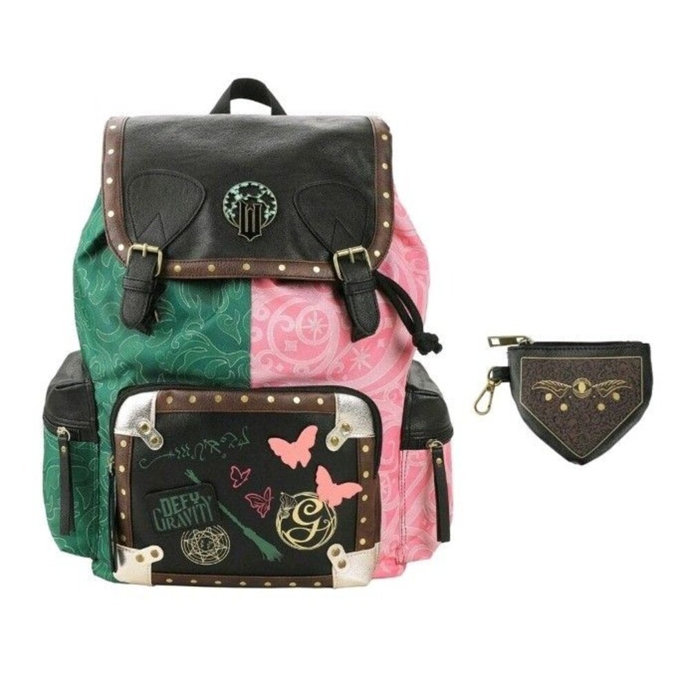 Wicked Magical Icons Spilt 18" Pink & Green Rucksack NWT